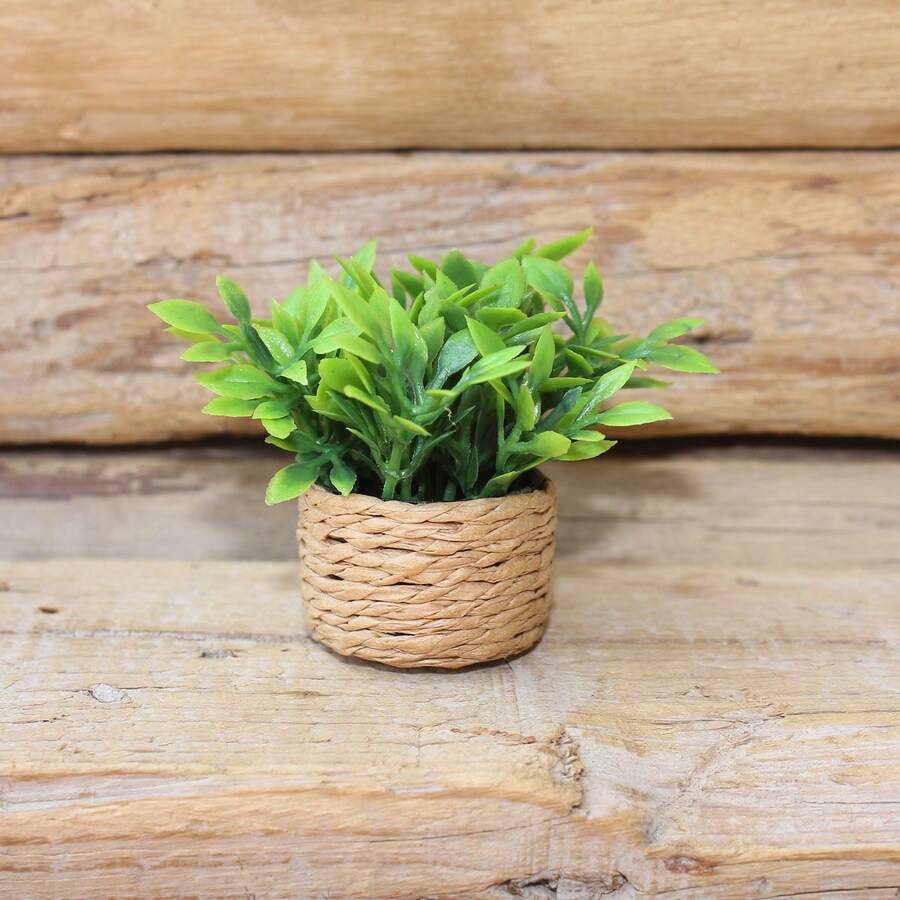 4/1pc Artificial Mini Green Potted Plant, Fake Plastic Bonsai, Suitable For Home, Office, Dining Table, Farmhouse, Garden, Bathroom Decor - Olive Green - View 1