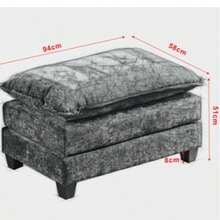 Cloud Sofa Ottoman Only, Modern Sectional Couch, For Living Room Bedroom And Apartment, Comfy Double Layer Upholstered Seat Cushion, Breathable Chenille Fabric, Beige,DE501DBG - 米色 - 查看 5