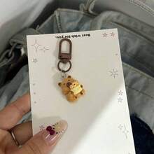 2个装 2025新款贪吃水豚钥匙扣，可爱学生背包挂件，卡通好朋友礼物，生日、男孩、女孩、圣诞节的完美之选 - 彩色 - 查看 8