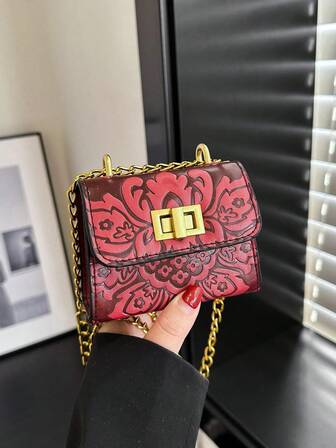 여성용 패셔너블 미니 립스틱 가방 데일리 출퇴근용 숄더백