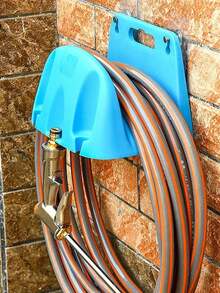 花园软管支架，壁挂式软管架，多功能软管卷盘支架，适用于草坪、庭院、花园灌溉配件 - 彩色 - 查看 1