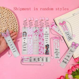 Random Style Cute Bowknot Stainless Steel Bookmarks, Various Styles, Random Delivery, A Surprise Small Gift For Best Friends And Book Lovers