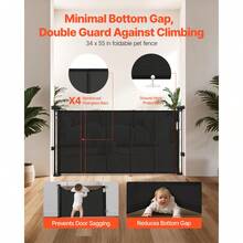 Baby Protection Gate - Schwarz 55 Zoll Teleskop 33 Zoll - View 2