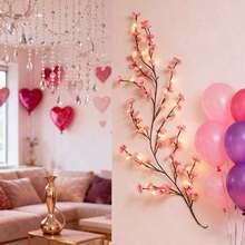 A Cherry Blossom Branch-Shaped Lamp With 72/96/144 LEDs, A Bright Cherry Blossom Branch-Shaped Lamp, A Flexible Cherry Blossom Branch-Shaped Lamp, Cherry Blossom Branch-Shaped Lamp, 8 Flashing Modes - Multicolor - View 12