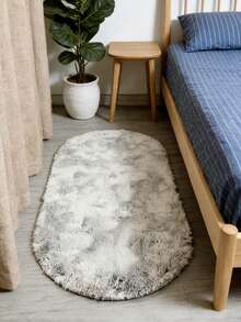 Tapete oval de pelúcia macio e aconchegante (1 peça), em um tom suave de cinza claro, macio, confortável e fácil de cuidar, ideal para sala de estar, peitoril da janela, corredor e decoração de quarto. Tapete decorativo felpudo e macio para o inverno. Tapete decorativo, decoração de quarto, tapete pequeno, tapete, decoração para casa, tapete para sala de estar, tapete pequeno para sala de estar, tapete para quarto, decoração para sala de estar, tapete para área externa, tapete lavável. - Multicolorido - Ver 4