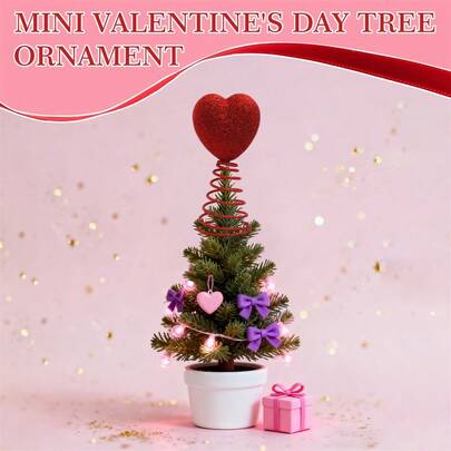 Valentines Heart Tree Topper With Spring Tree Top Ornaments For Home Wedding Holiday Party