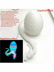 1pc Mysterious Collectible, Glow-In-The-Dark Rainbow Dragon Model - 3D Printed, Ideal For Home Decor, New Year Gift, Etc. - Multicolor - View 6