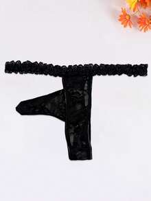 Customized Crystal Letter Underwear, Men's Sexy Mesh G-String, Low Waist Lingerie, Heart Letter Underwear, Valentine's Day Gift For Boyfriend/Husband, Anniversary Gift, Birthday Gift