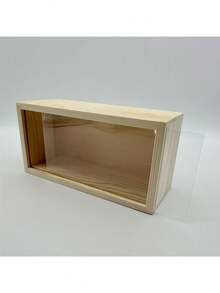 1个实木DIY收纳展示盒，带可移动亚克力面板，适用于礼品、干花、DIY艺术品、收藏品展示、家居及办公装饰、照片及花卉摆设，现代美学设计，结构坚固耐用 - 薑色 - 查看 7