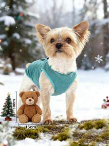 Vêtements chauds pour chien, ensemble en polaire d'hiver, gilet à boutons, convient aux petits chiens, bouledogues français, dachshunds - Prune - Voir 6