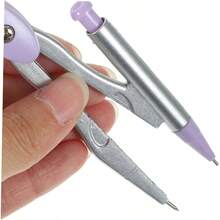 VILLFUL Kit Papelera Escolar Brjula y Transportador De Dibujo Compacto y Porttil Escala Clara Resistente Para Estudiantes y Profesores - inicial - Ver 3