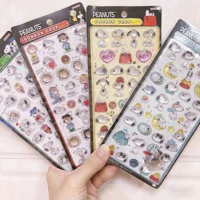 1pc Snoopy Adventure Relief Stickers Party Gift Children's Stickers Cute Children's Toys Christmas Stocking Fillers,New Year's Gift, Valentine's Day Gift, Random Style