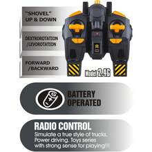 PTHTECHUS® RC Excavadora Vehiculos de construccion RC de para Niños con Bateria Recargable Control Remoto Tractor de construccion Incluyey Cargador USB Luces y SonidoDivertido, duradero y necesario para regalar a los niños - WJJ011DMX - Ver 5