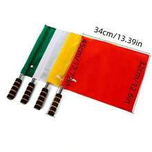 1pc Track And Field Referee Start Signal, Traffic Flags, 3 Colors (Red, Yellow, Green) Railway, Security Uses - Multicolor - View 8