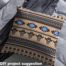 Feelyou - Tela de tapicería azul del suroeste para sillas, tela geométrica de The Yard Western Decor  nativo americano, diseño decorativo impermeable al aire última intervensión, tela de 3 - Multi414 - Ver 5