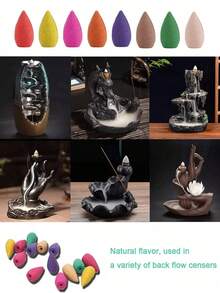 锥形香锥，专为向上扩散而设计，融合了玫瑰、百合、茉莉和薰衣草的芬芳。专为逆流式香炉打造。是冥想和自然瑜伽练习的理想之选，也适用于斋月装饰和斋月香薰。香锥需搭配瀑布式香炉使用（香炉需另购）。 - 多樣化香味 - 查看 5