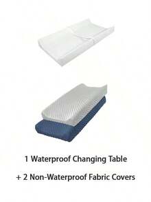 1 件婴儿尿布更换垫、便携式婴儿换尿布台垫、可折叠婴儿按摩垫、尿布更换垫套 - 白色 - 查看 19