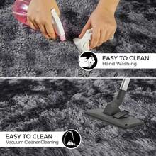 ¡La atmósfera de Navidad está a tope!Alfombra de pelo grueso moderno súper esponjosa, alfombra de pelo suave y grande para sala de estar y dormitorio, un artefacto para crear una atmósfera festiva de decoración. 4GH8 - múltiple - Ver 5