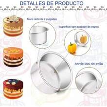10Pcs Molde Pastelero Redondo para Repostería Aluminio Perfecto para Hacer Mini Pasteles de Gasa,9.7cm*7.5cm*5cm,Mini brownies,Tartas,Quiches,Pan para uno o para niños(default) - Multicolor - Ver 6