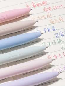 6支彩色中性笔，速干墨水笔，0.5毫米细尖黑色墨水笔，书写流畅，适用于书写、学校和办公用品，返校季必备 - 彩色 - 查看 14