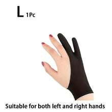 Painting Gloves Painting Anti-Fouling Anti-Wear Anti-Sweat Anti-Dirty Sketch Oil Painting Two-Finger Art Cosplay - Black - View 12
