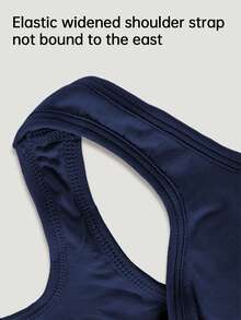 2pcs/Set Women Seamless Shock-Absorbing Sports Bras - Lightweight & Breathable, Suitable For Yoga & Light Workouts, Enhances Back Lines, Wireless Support, Padded, Comfortable Yoga Camisole - Navy Blue - View 9