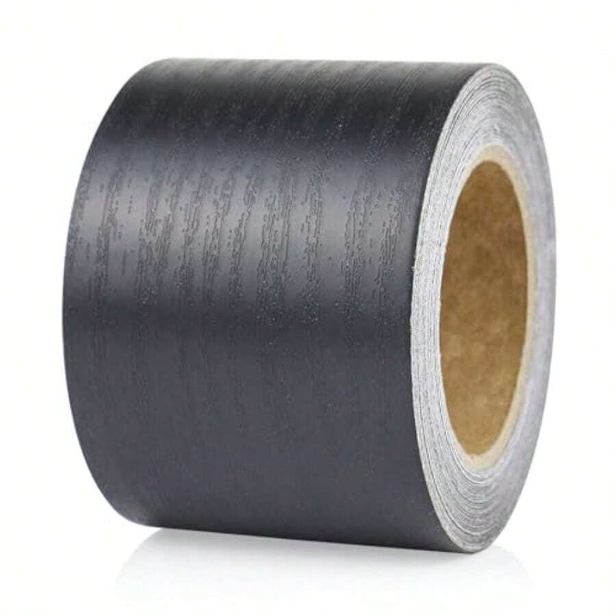 XISH BOMEI PACK 1 Rollo de Cinta de Reparación de Grano de Madera Negra 5cm x 10m por rollo Parche Autoadhesivo de Reparación para Muebles Suelos Armarios Ventanas Puertas - como en la foto - Ver 1