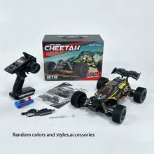 1:16 Scale Remote Control Monster Truck - High Speed Racing Car Over 38 Km/H - (Blue/Purple) - Alloy Off-Road Truck With LED Lights, Battery And Waterproof Function - Adult High Speed Racing Car Toy, Gift For Birthday, Christmas, Holiday And New Year