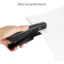 XISH  Basics Grapadora Portátil de Pinza Capacidad para 25 Hojas Grapadora Resistente Negro - Estándar - Ver 5