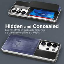 Vena VCommute For Samsung Galaxy S26 Ultra Case Wallet, Case With Stand Leather Card Holder [Military Grade Drop Protection] - Màu xanh lam - Xem 5