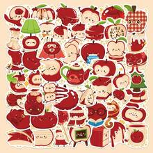 50pcs Apple Orchard Graffiti Stickers, Suitable For Holiday Decorations, Halloween, Christmas, Easter, DIY On Water Bottles, Skateboards, Etc. Vibrant Aesthetic Graffiti Set, Great For Journals, Scrapbooks, Party Supplies, Ideal For Winter, New Year - Multicolor - View 2