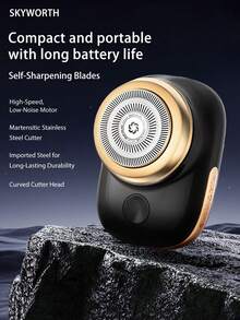 SKYWORTH Mini Portable Electric Shaver, Fast Charging, Quiet Motor, IPX7 Waterproof, Floating Heads, Compact Travel Shaver - Multicolor - View 14