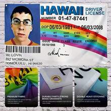 Funny McLovin ID Flag Fake Driver License, 3x5 FT Tapestry Banner Meme Poster With 4 Brass Grommets, HD Printing, Thick Cool Flags For College Dorm Room Decor And Bedroom Teen - 顏色 1 - 查看 4