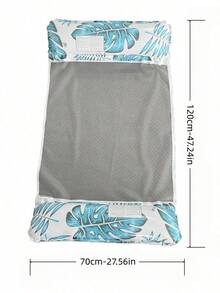 2件装成人吊床式多功能充气游泳池漂浮垫，加厚PVC防水漂浮躺椅，树叶印花设计 - 彩色 - 查看 11