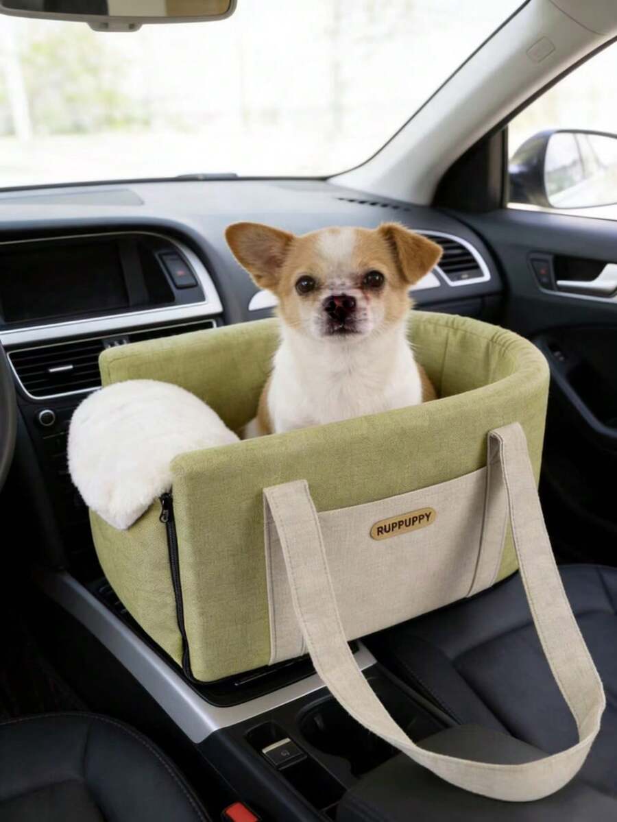 1件装宠物车载包，猫狗车载床，中控台宠物包，汽车座椅垫，便携式宠物包，狗狗车载座椅，汽车座椅套，宠物车载座椅 - 彩色 - 查看 1