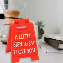 迷你标牌，情人节装饰，周年纪念礼物 - 浪漫“我爱你”标牌 - 送给男友的趣味礼物 - 送给女友、妻子、未婚妻的可爱生日、圣诞节、结婚礼物