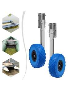 CNCEST Boat Launching Wheels, Dinghy Wheels 9.84in, 330 LBS Loading Capacity Inflatable Boat Launch Wheels, Launching Trolley Wheels For Boat Dinghy Yacht Raft - Blue - View 10
