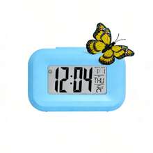 Butterfly Design Color Changing Digital Clock | Bionic Texture Butterfly Decor + Multi-Color Aesthetic Body, Large Screen Sync Time/Date/Temperature + High-Precision Monitoring, Bedroom Oxygen Awakening/Bathroom Environment Monitoring/Office Decor, Luxury Life Scenario Upgraded Item (Random Butterfly) - Multicolor - View 16