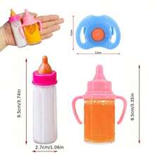 Newborn Baby Magical Milk Bottle Set, Includes 1 Milk Bottle, 1 Juice Bottle, 1 Toy Pacifier, Doll Accessories, With Disappearing Milk And Juice Effects, Best Holiday/Birthday Gift (Colors & Others Random),Baby Alive,Baby Doll Carrier,Doll Accessories Doll - Multicolor - View 3