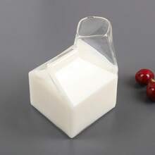 1-Piece Minimalist Japanese Style Transparent Square 350ml Glass Milk Carton Borosilicate Glass Material High Temperature & Thermal Shock Resistant Easy To Clean Home Breakfast/Office Drink Making/Picnic Portable/Afternoon Tea Matching High-Looking Milk-Specific Cup Valentine's Day Mother's Day Father's Day Practical Drinkware - Multicolor - View 9