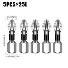 15pcs K5 Anti-Slip Impact-Resistant Threaded Bits Set, Magnetic Screwdriver Bits, Steel Magnetic Anti-Shock Batch Head, Anti-Slip Screwdriver Bits, Hex Shank Cross Drill Bits Screwdriver, Strong Magnetic Tip Screwdriver