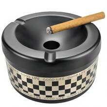 Covered Ashtray,Portable Windproof Metal Ashtray With Spinning Lid Cigarette Holder For Camping, Beach, Patio - Portable Receptacle For Indoor/Outdoor Use, Car, RV, BBQ Areas - Nhiều màu - Xem 6