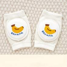 Children's Pure White Embroidered Knee Pads, Unisex Sports Protective Gear, Anti-Fall Foam Elbow Pads, Mesh Baby Crawling Knee Pads - Multicolor - View 6