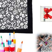 DIY Coloring Blanket With Markers, Color Your Own Blankets, Customizable Washable Diys Colorings Blanket Kits, You Can Color Fuzzy Velvet, Creative Diys Colorings Blankets For Adults - Mặc định - Xem 1