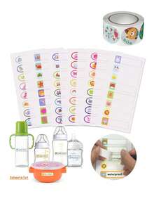 24 Children's Name Stickers, Waterproof Labels, Suitable For School And Office Stationery, Water Bottles, Baby Bottles, Pencils, Refrigerator Food Storage, Kitchen Seasoning Jars Marking, Etc. (3 Pieces), Back-To-School Season Supplies - Multicolor - View 11