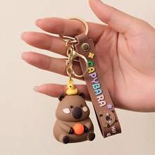 超萌休闲水豚钥匙扣，卡通背包挂件，情侣小礼物，收藏摆件，钥匙链，背包配件，完美礼物 - 生日礼物 - 男孩礼物 - 女孩礼物 - 圣诞礼物 - 彩色 - 查看 12