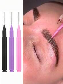 5/10件装一次性眉刷和睫毛提拉工具套装，睫毛梳理卷翘套装，化妆新手、沙龙化妆师和日常通勤必备的旅行化妆用品，居家美容和专业化妆工作室必备美容用品 - 彩色 - 查看 4