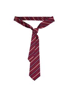 1条酒红色条纹学院风夹式领带，适合日常、校园、街头、毕业照等场合。 - 彩色 - 查看 9