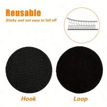 10/20 Heavy Duty Self-Adhesive Hook And Loop (Adhesive Free) - Reusable Anti Slip Plastic Hook, Black Felt Surface, Securely Fixed For Bed Sheets, Sofas, Furniture Protection - Detachable, Leaving No Residual Adhesive (10/20)