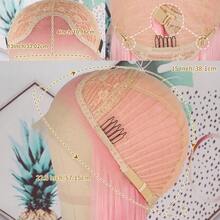 13x4 Free Part Mint Green Long Straight Lace Front Wigs Glueless Long Silky Straight Wigs Pre Plucked HD Lace 180% Density Light Green Wig Soft Free Part Wear And Go Lace Front Wigs For Fashion Women Party & Daily Wear 26 Inch - 淺粉色 - 查看 10